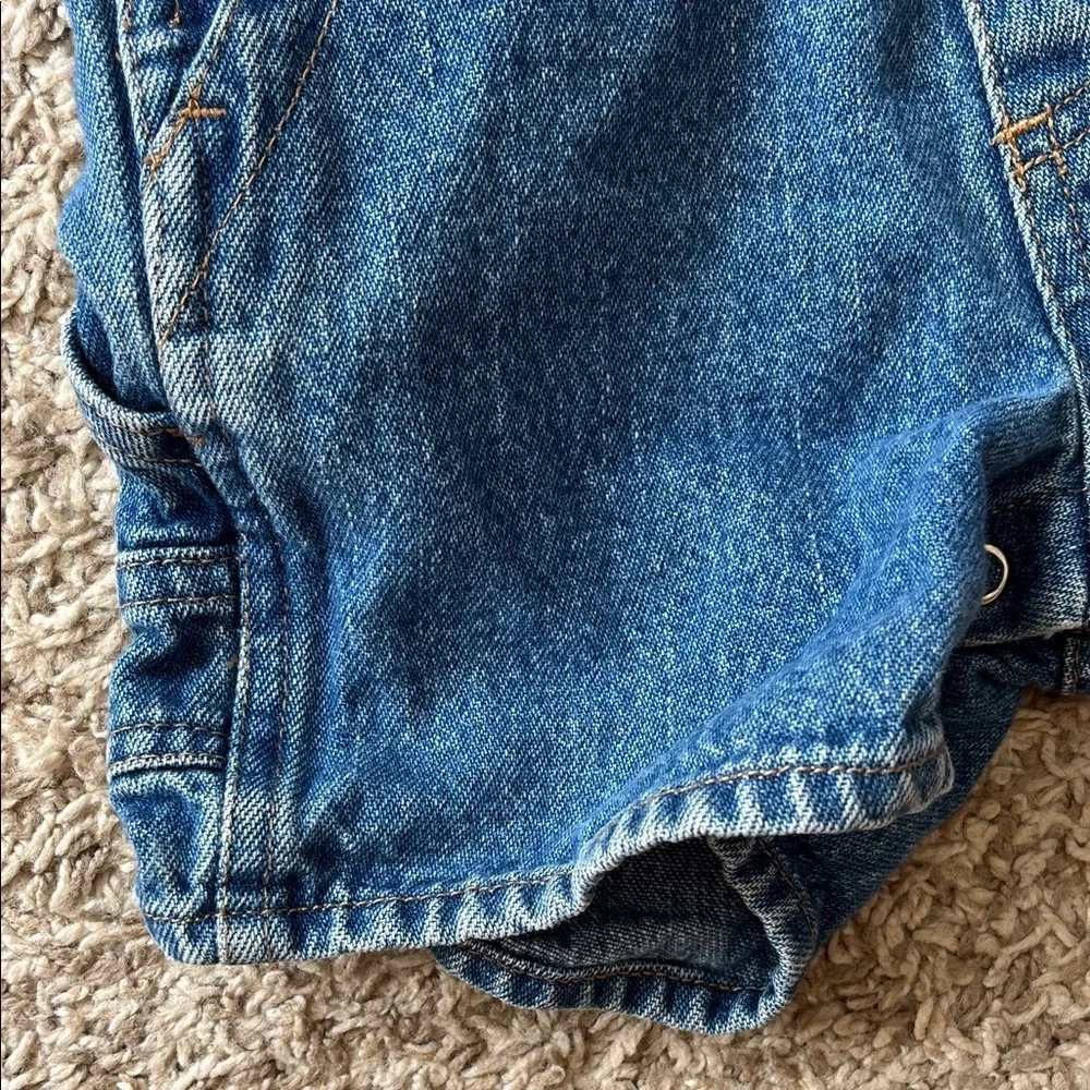 Vintage OshKosh B'gosh Short Sleeve Polo & Denim Shortalls - Size 6-9 Months